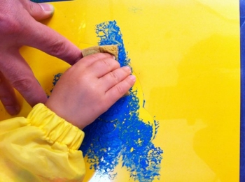 Laboratorio per bambini stencil Animali Pitturati